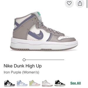 Nike Dunk High Up- Iron Purple and Gray